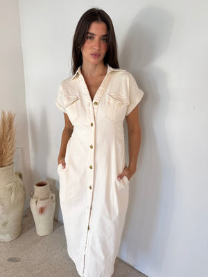 Button Down Midi Dress