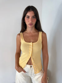 Button Down Square Neck Tank