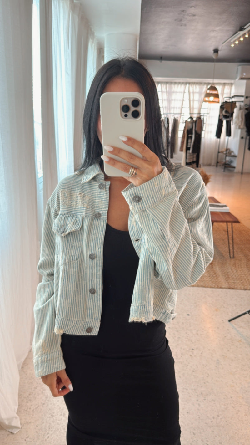 Star Stripe Denim Jacket