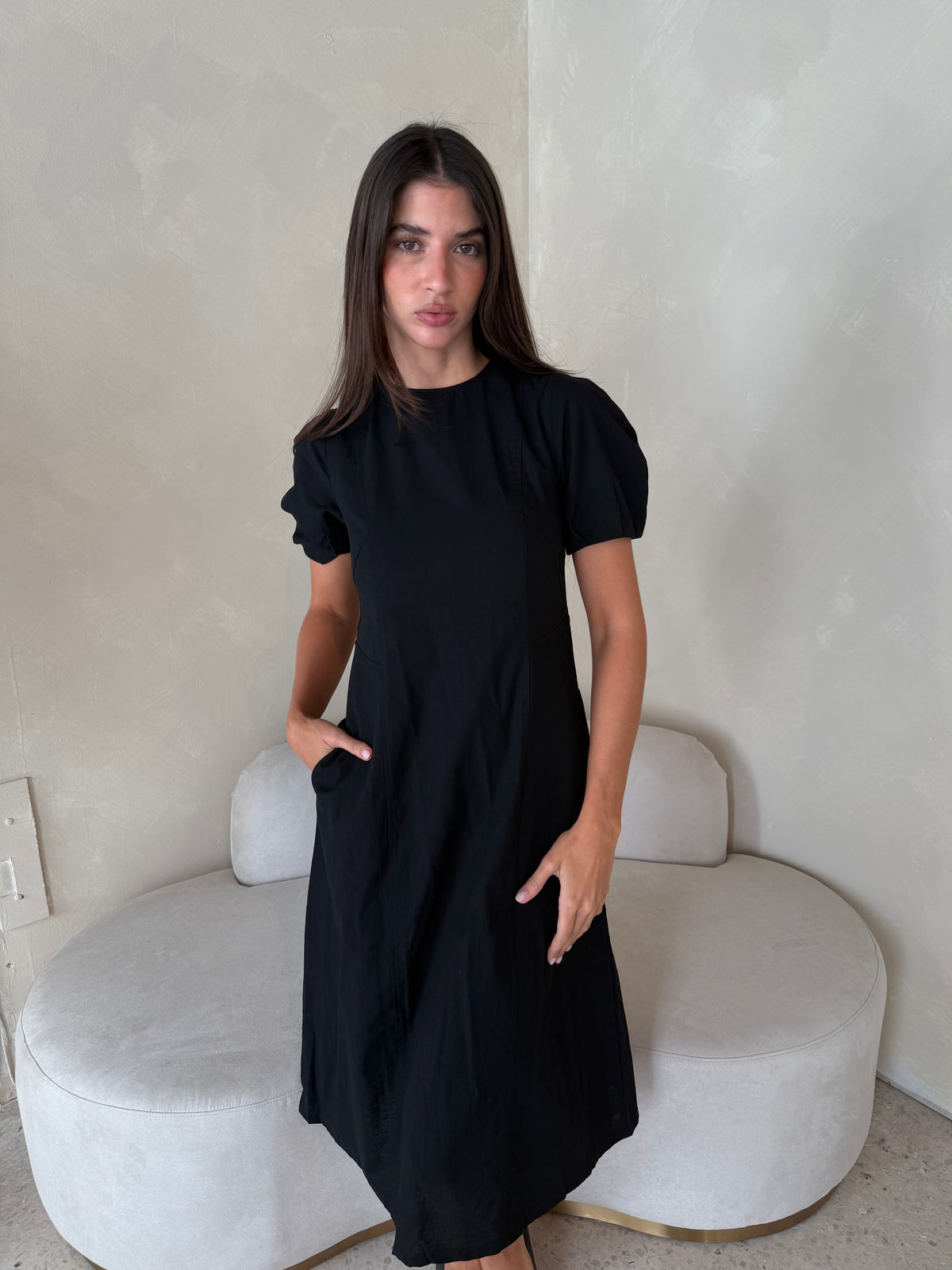 SS Black Midi Dress