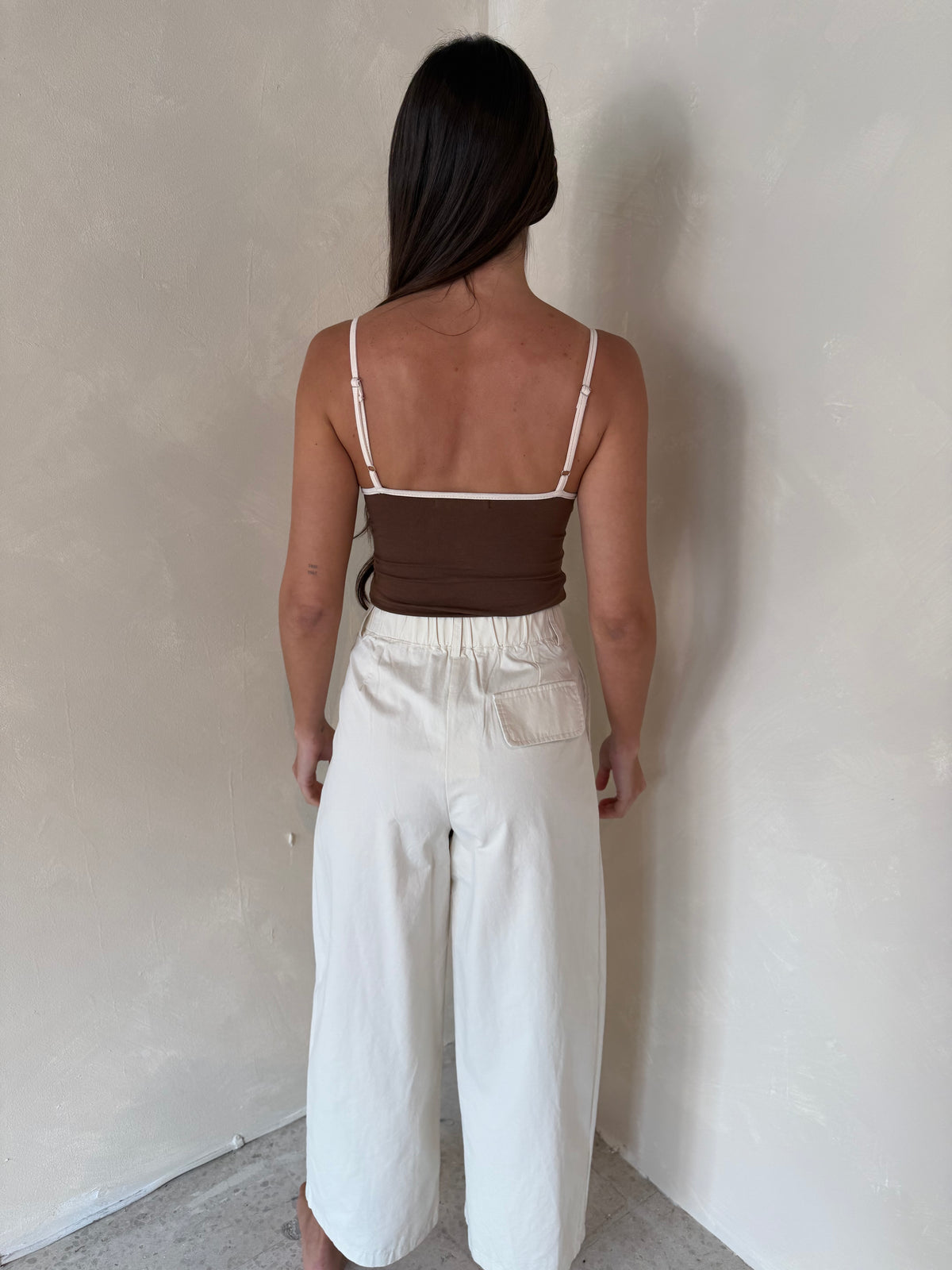 Cropped Pleat Pants