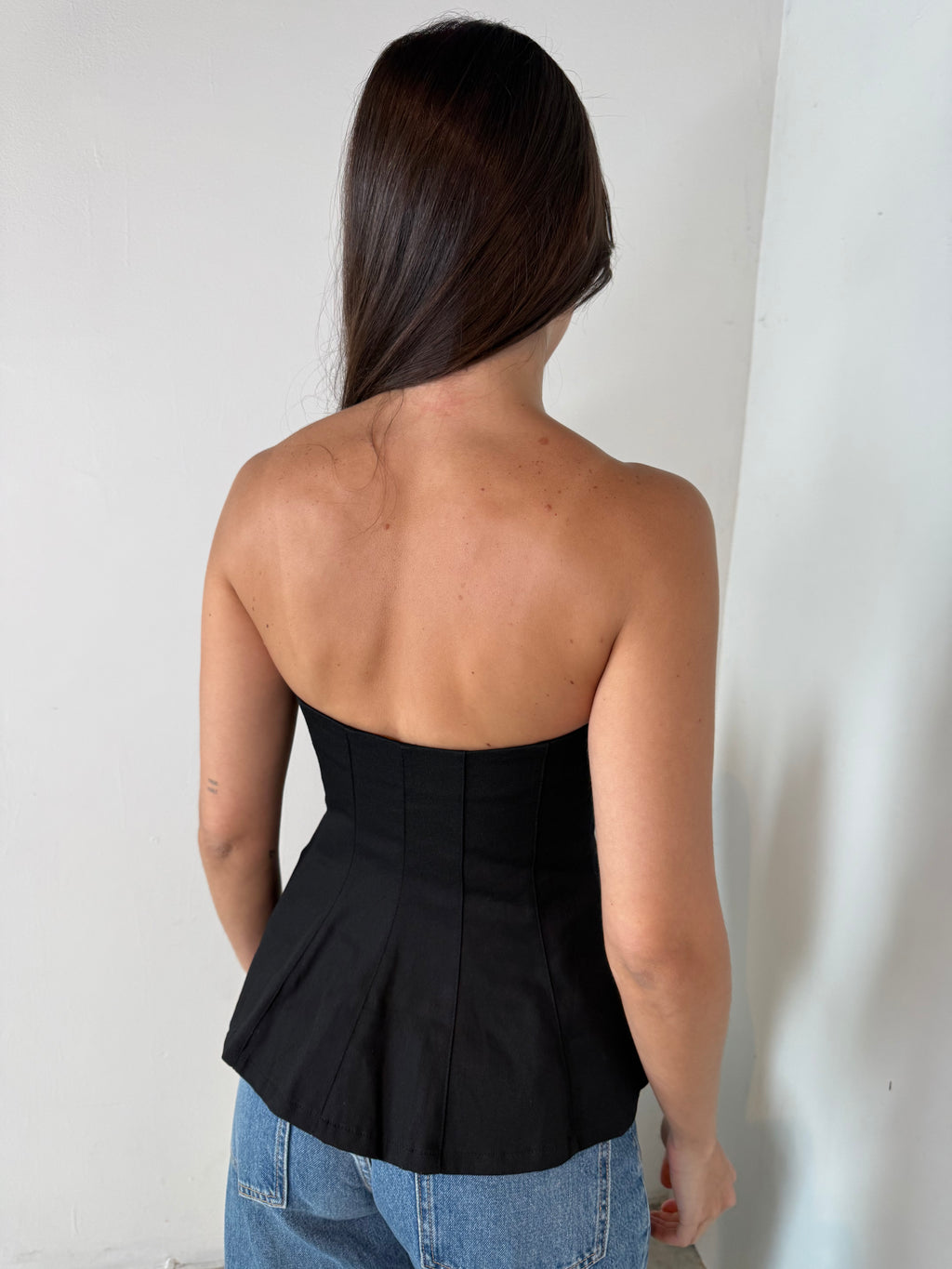 Black Strapless Tube Top