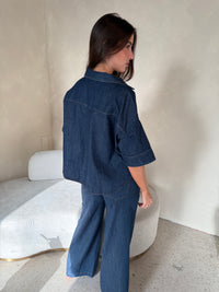 Denim SS Top & Pant Set