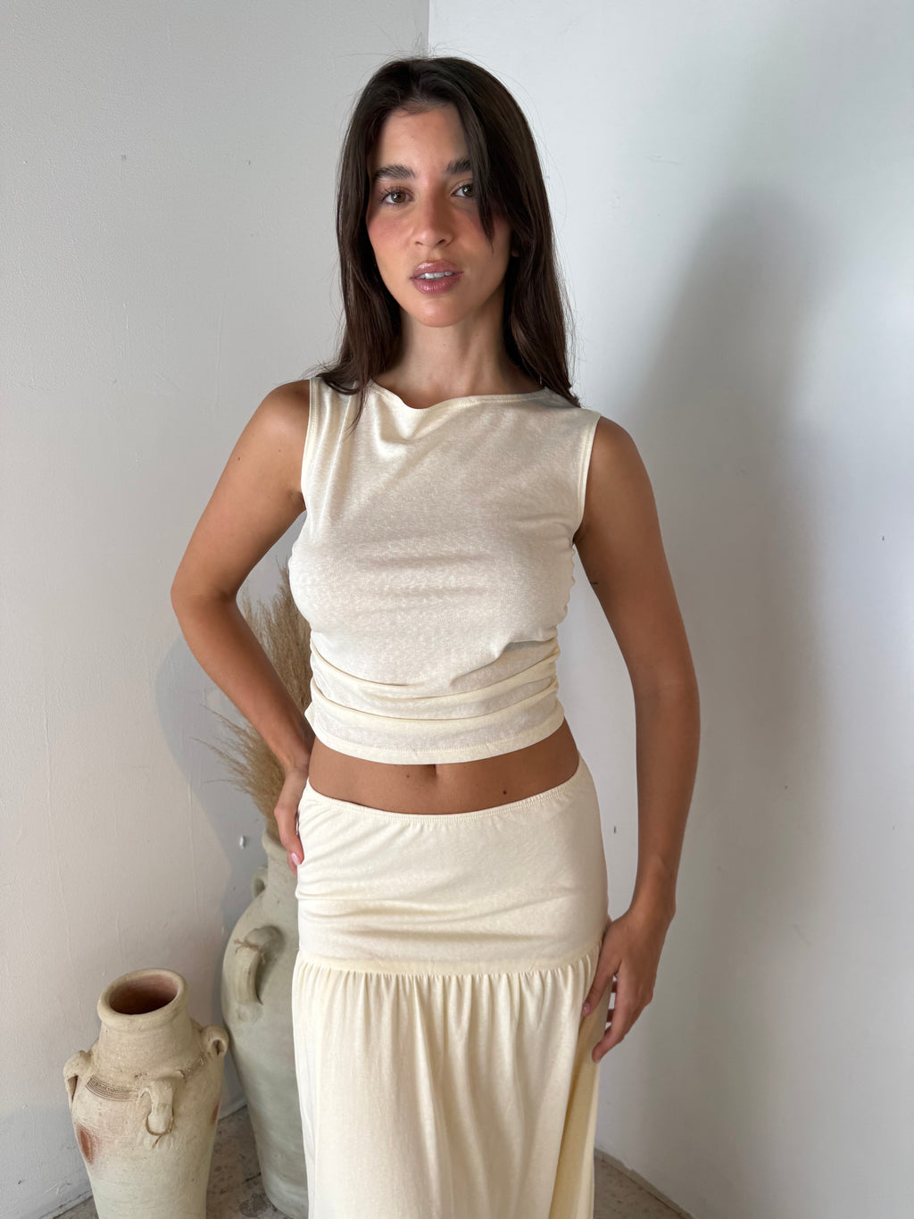 Knit Top & Skirt Set