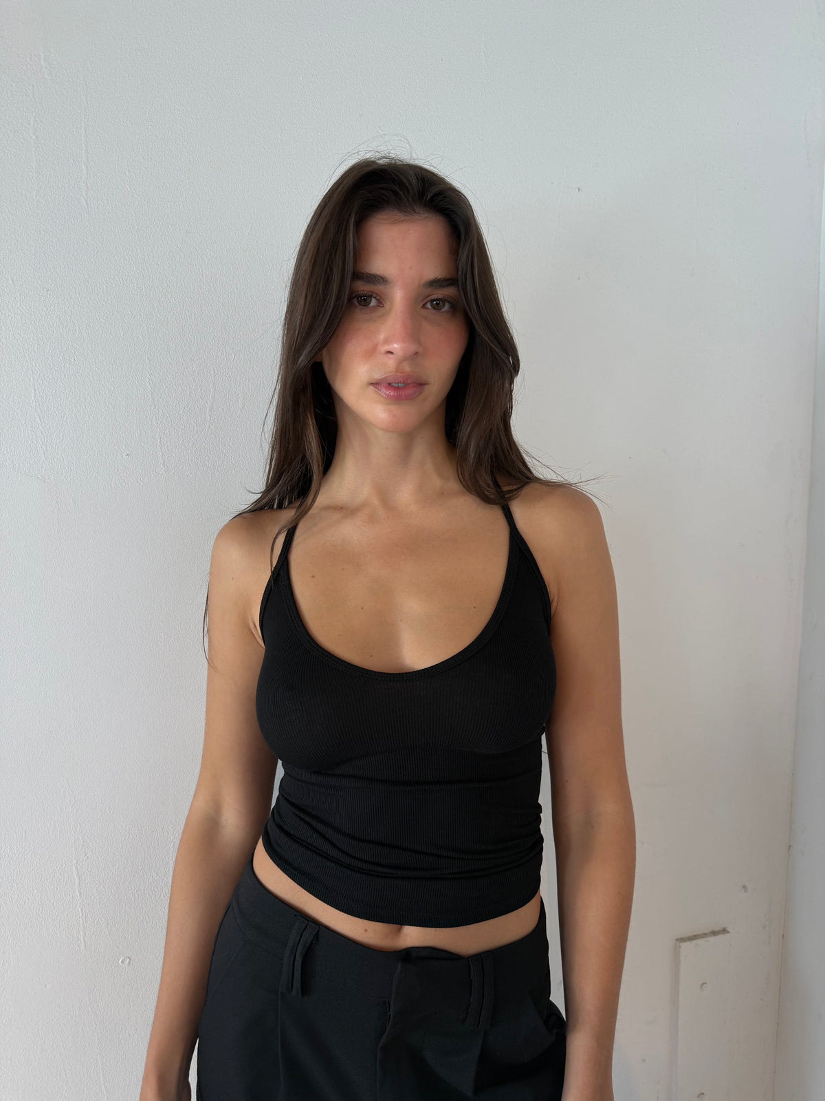 Ribbed V Top