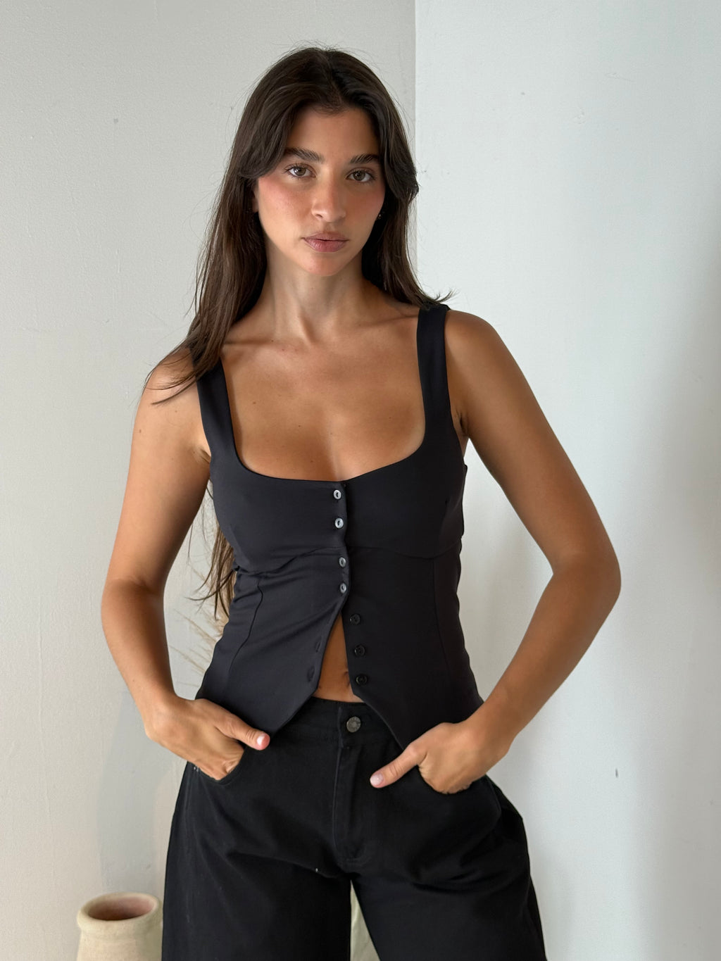 Solid Bustier Top