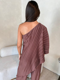 Brown Pleated Set