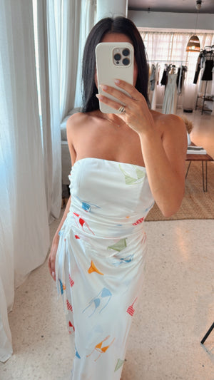 Bikini Print Satin Top