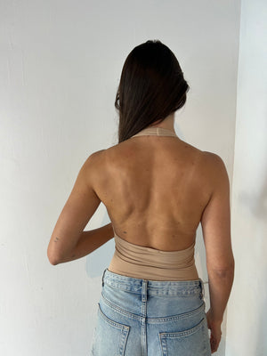 Halter Solid Bodysuit