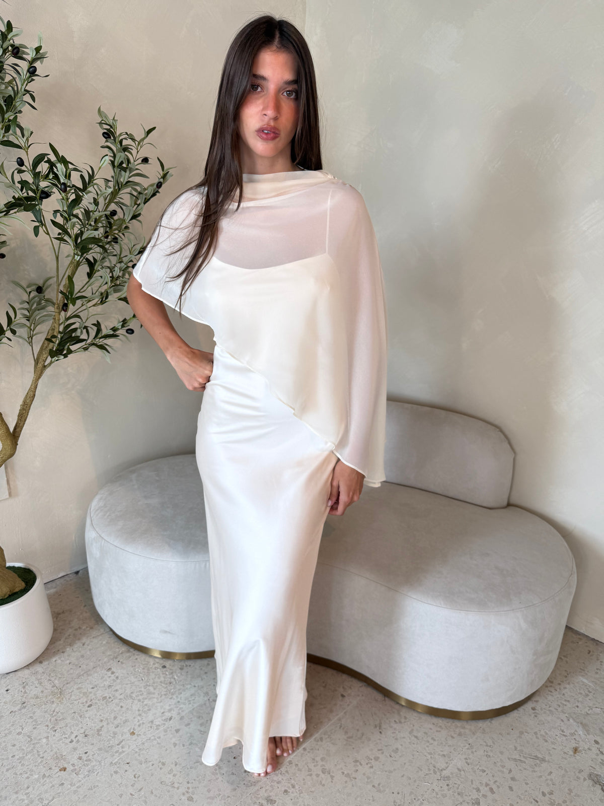 Sheer Cape Dress