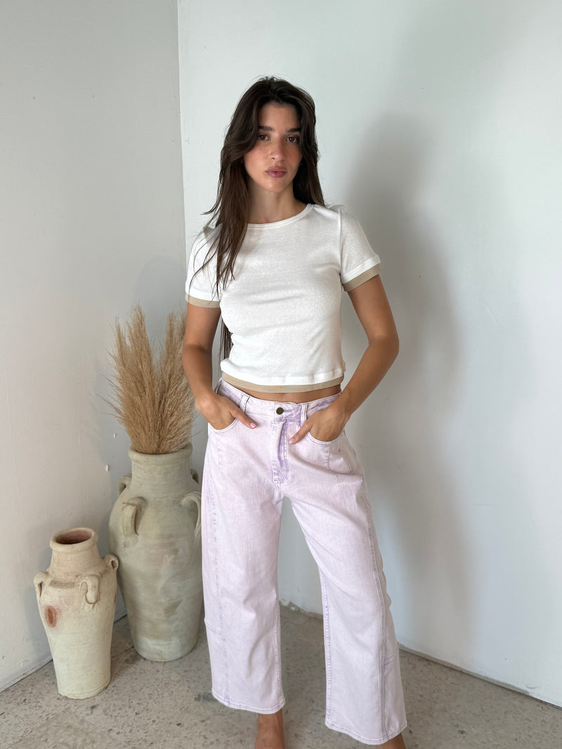 Pop Color Barrel Pants