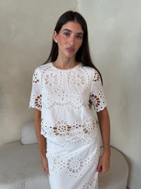 White Embroidered Set