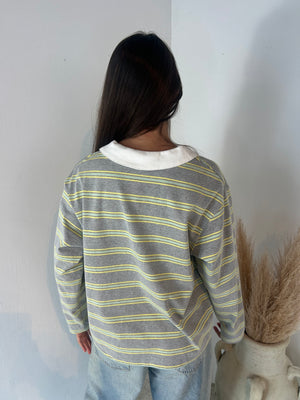 Collared Stripe Pullover