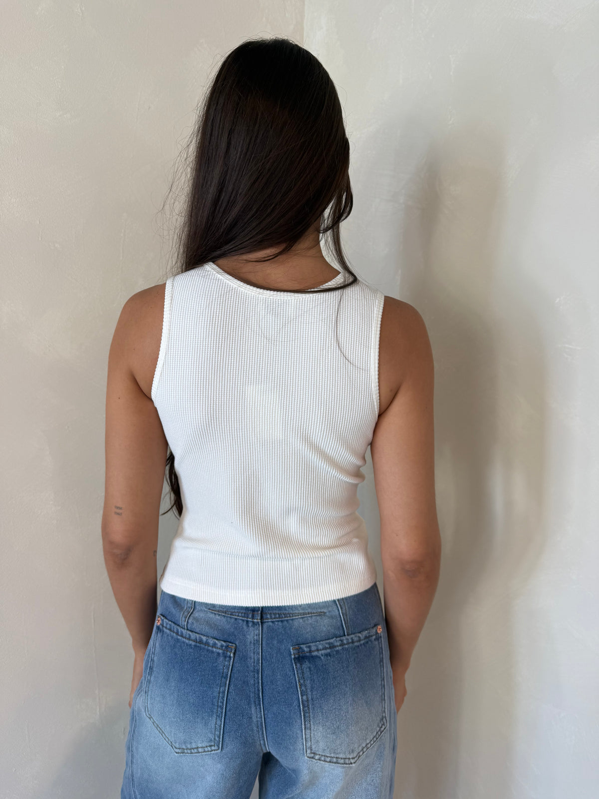 White Twisted Top