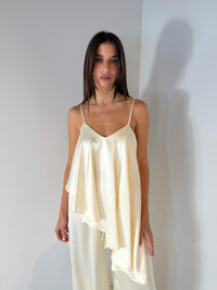 Satin Ruffle Top & Pant Set