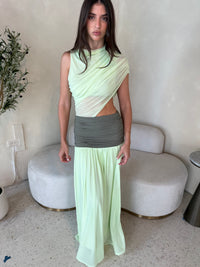 Mesh Lime Maxi Dress