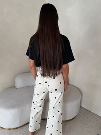 Polka Denim Pants