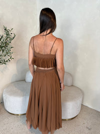Petal Layer Crop Top & Skirt Set