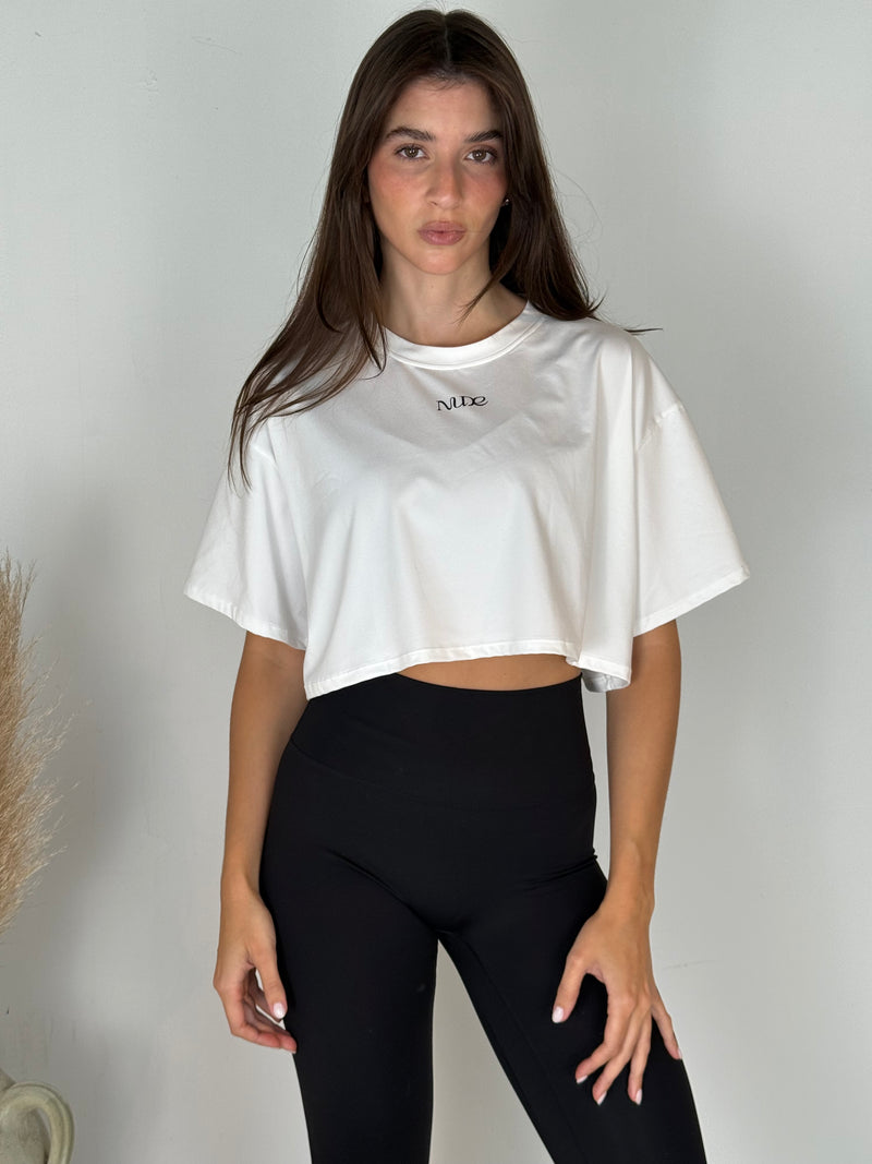 Nude White Tee