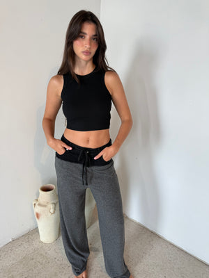 Black Ribbed Tank