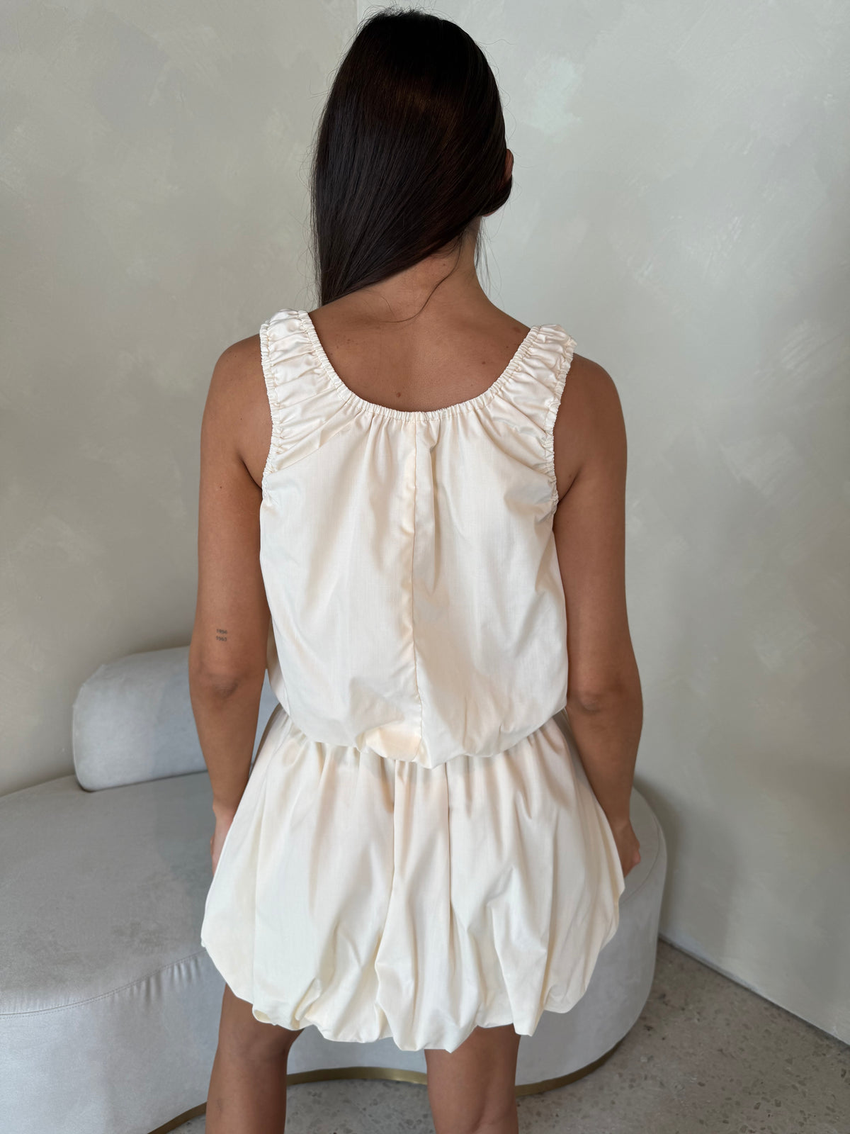 Cream Ruched Set