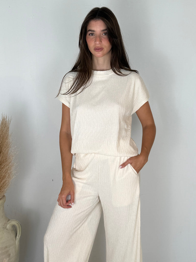 Cream Textured Set
