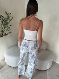 Printed Barrel Pants
