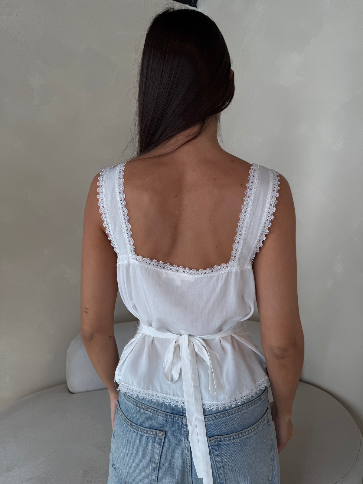 White Lace Tank Top