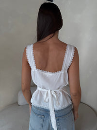 White Lace Tank Top