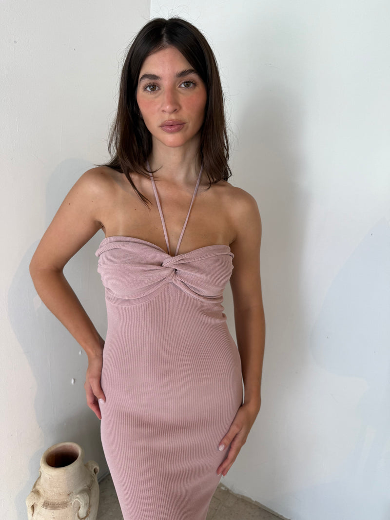 Knit Long Slit Dress