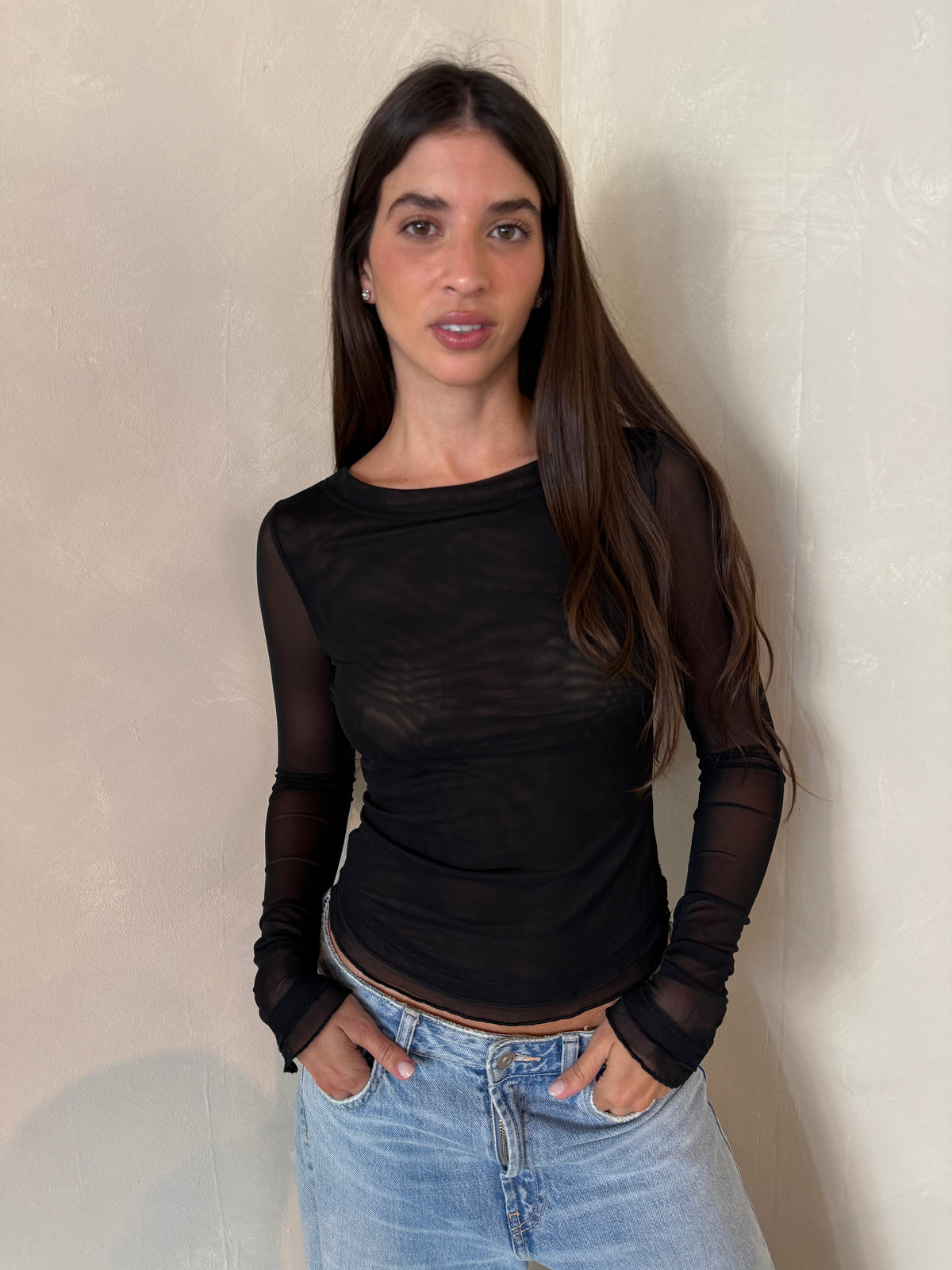 Mesh LS Top
