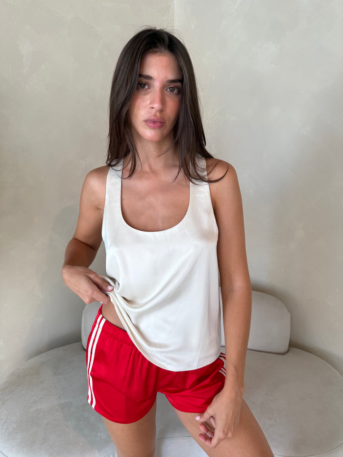 Satin Track Shorts