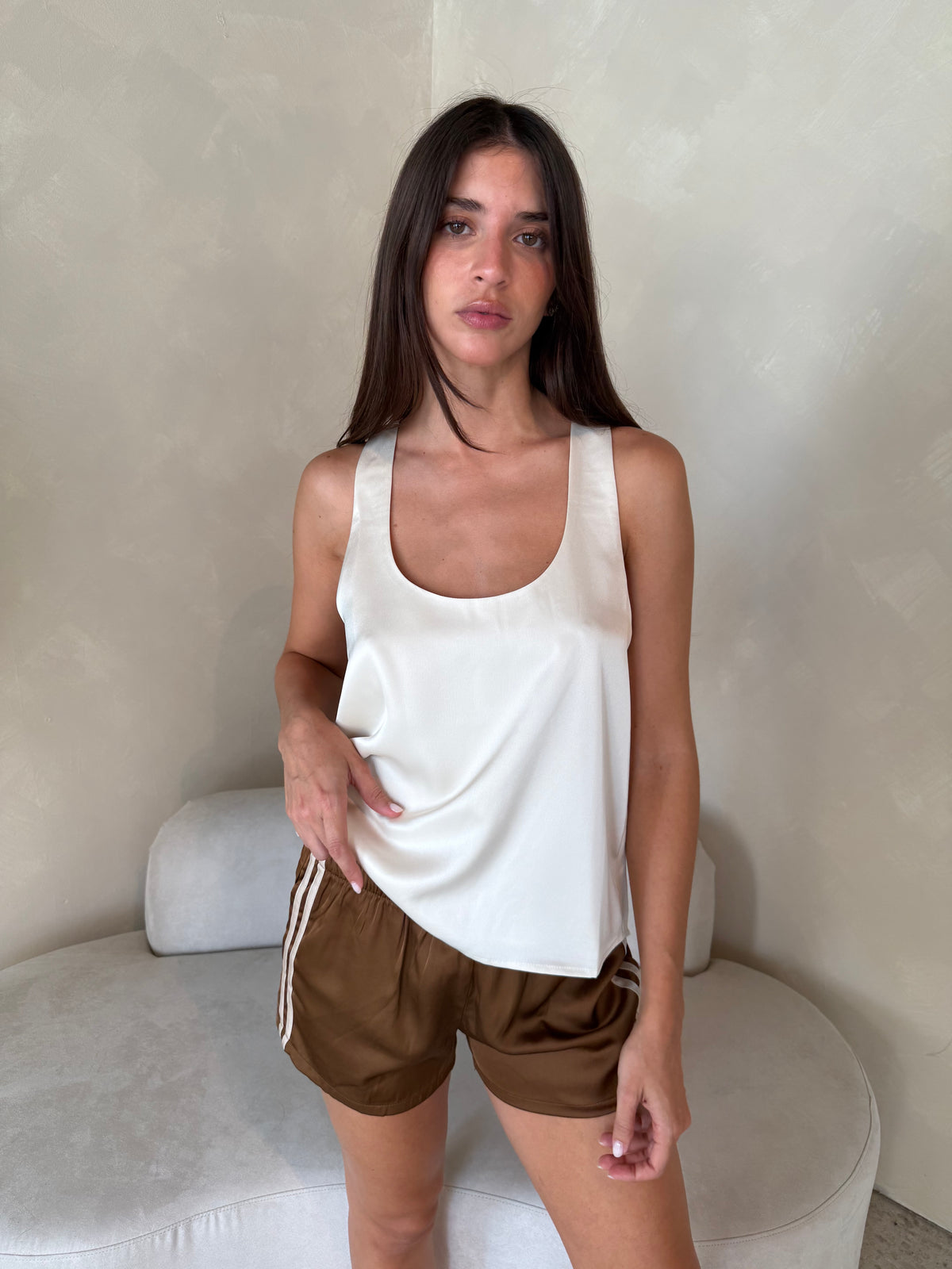 Satin Track Shorts