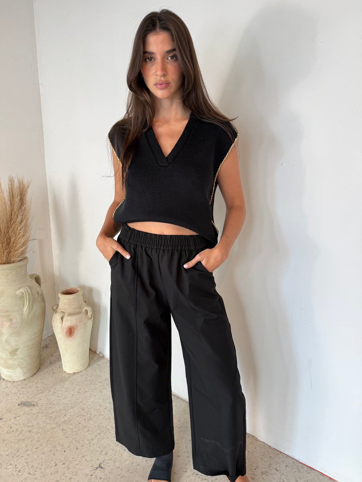 Elastic Band Long Pants