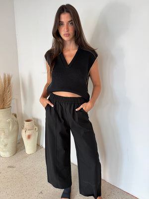 Elastic Band Long Pants