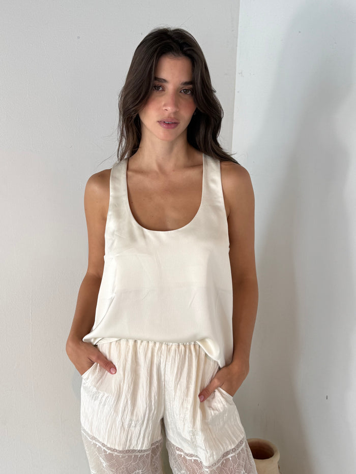 Satin Basic Top