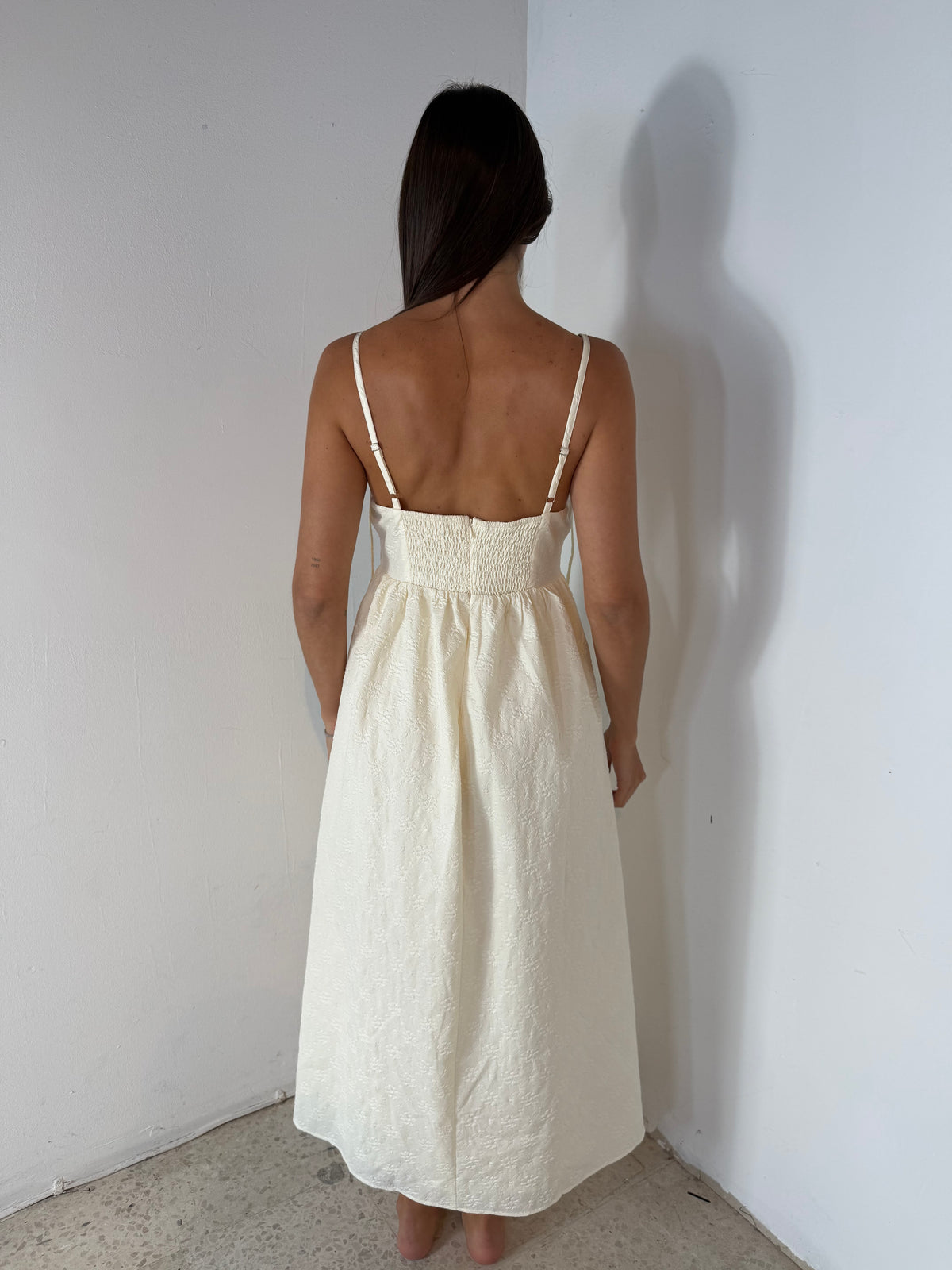 Ivory Detail Maxi Dress