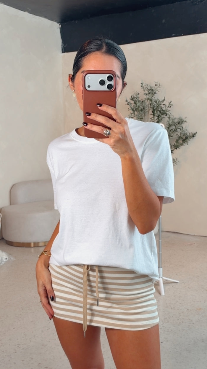 Stripe Mini Skirt