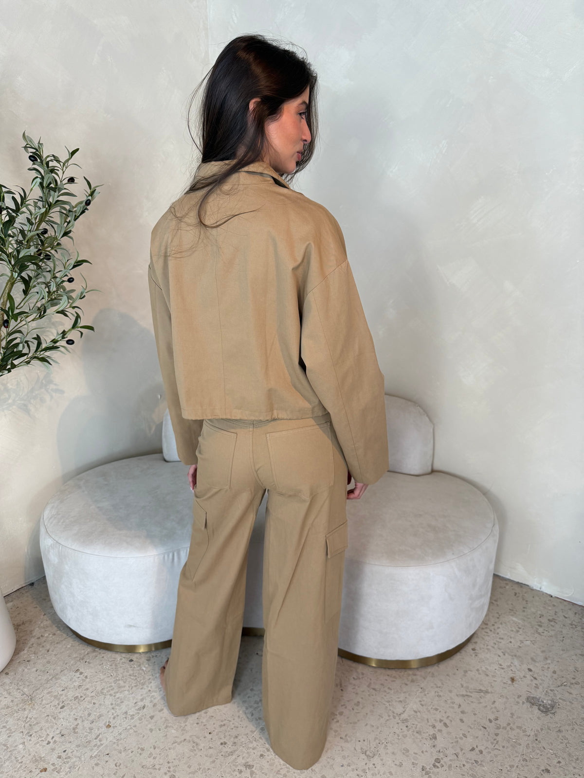 Khaki LS Jacket & Pant Set