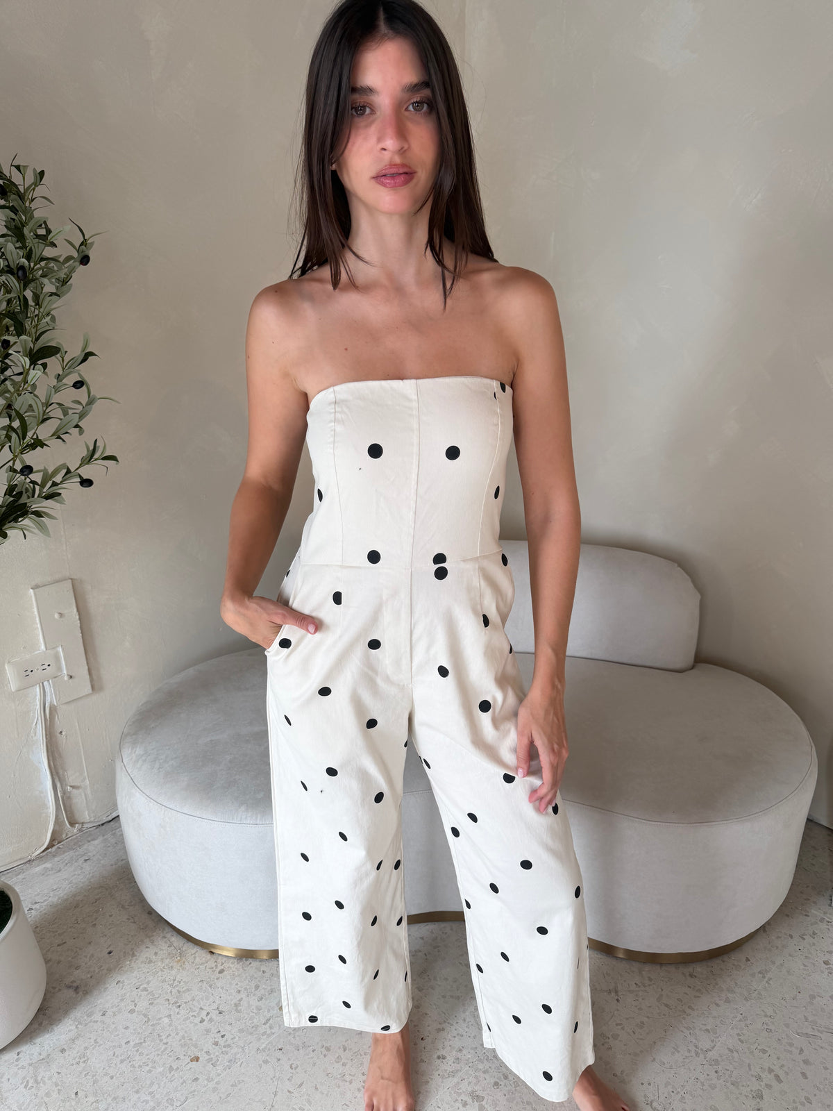Polka Tube Jumpsuit