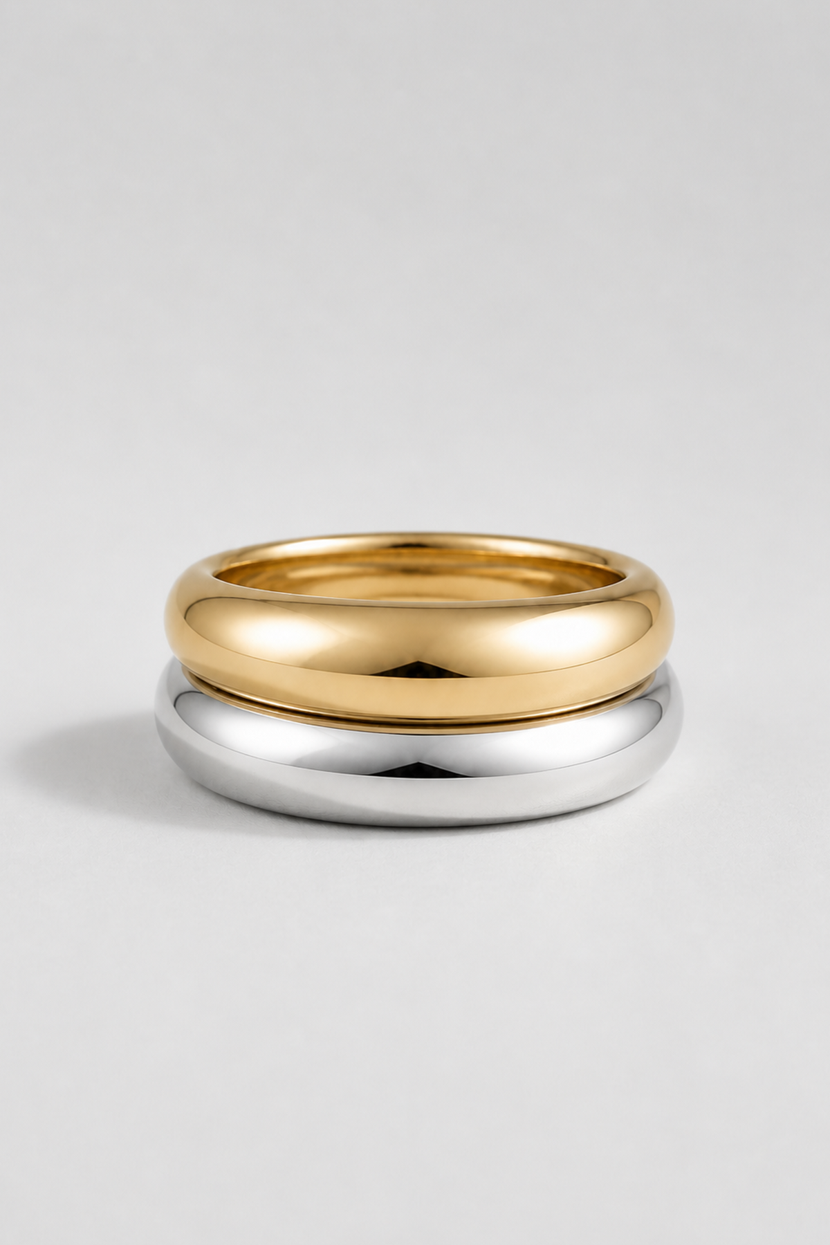 DOME RING STACK - TWO TONE