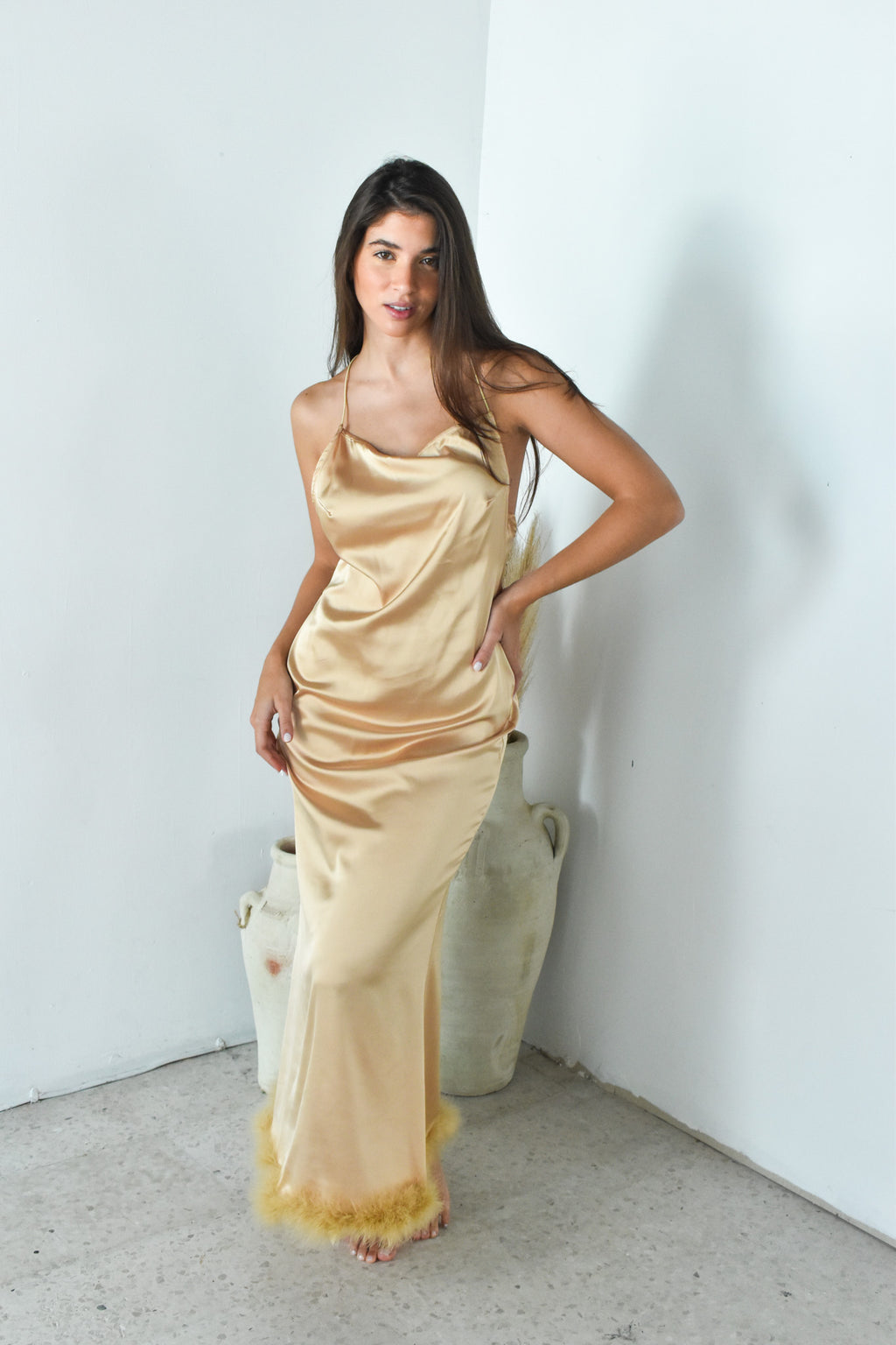Gold Slip Dress