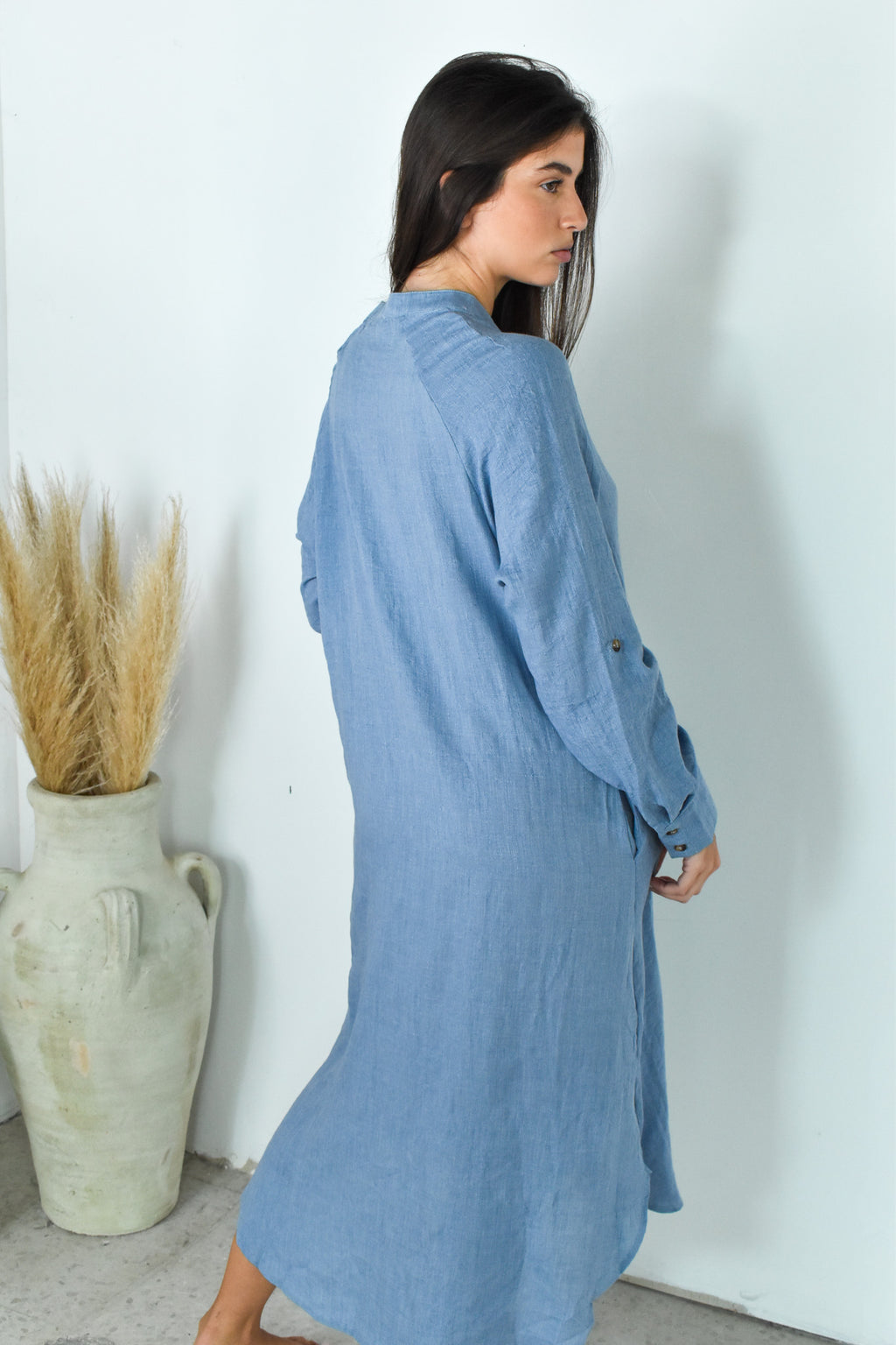 Washed Mid Shirt Dress