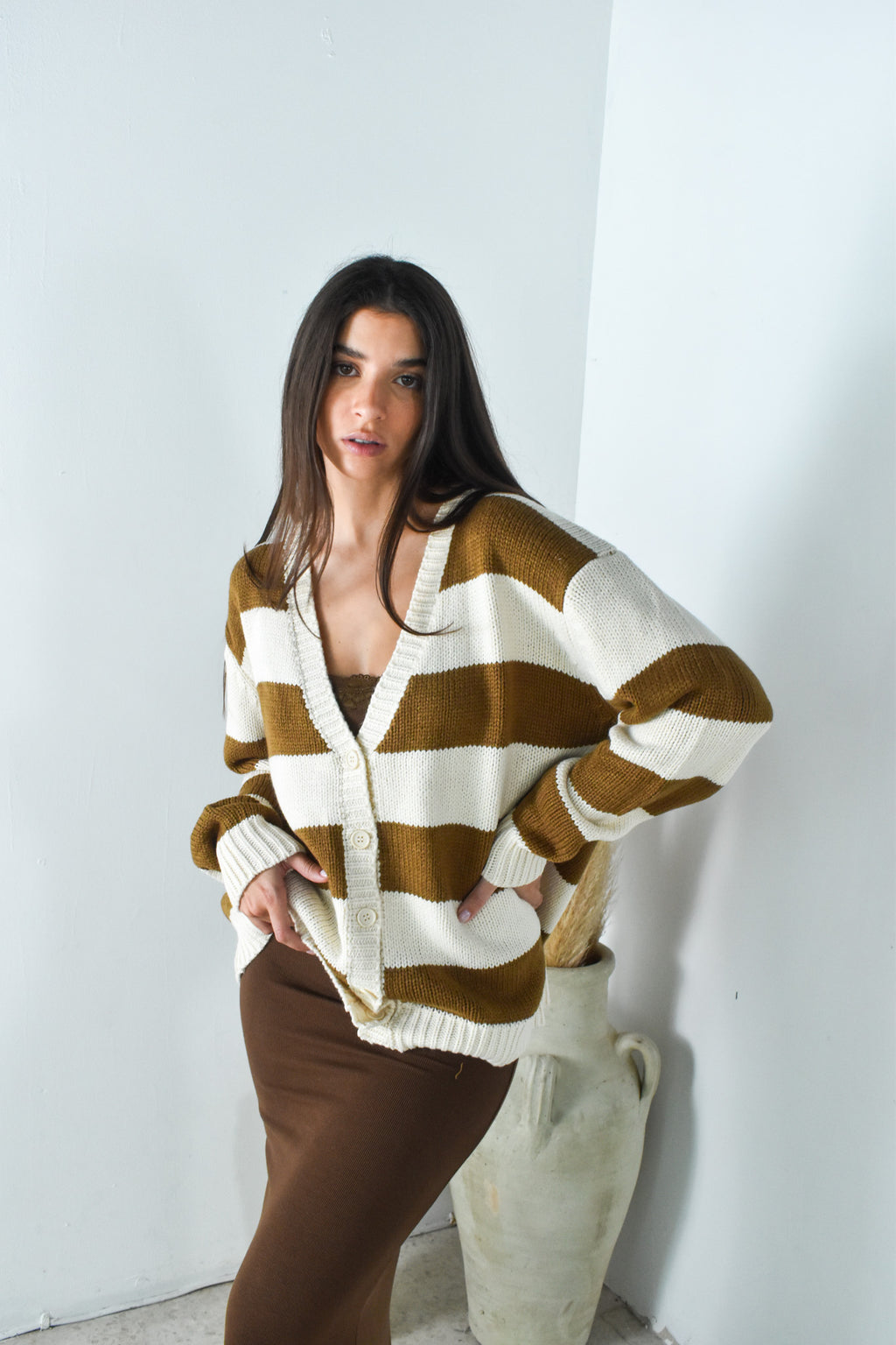 Stripped Cardigan