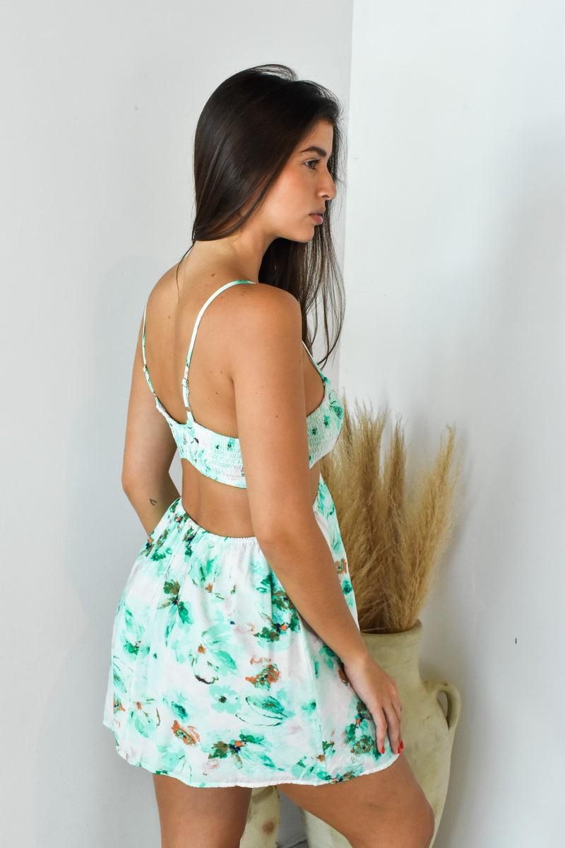 Smocked Teal Sun Dress