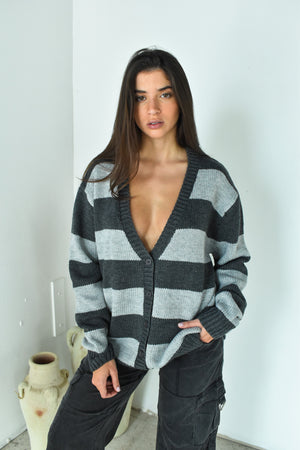 Stripped Cardigan
