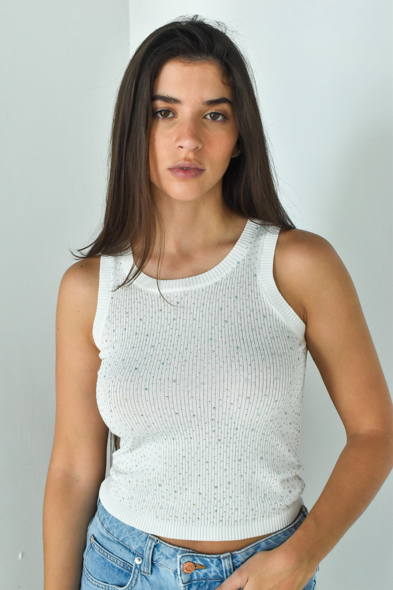 Rhinestone Knit Top