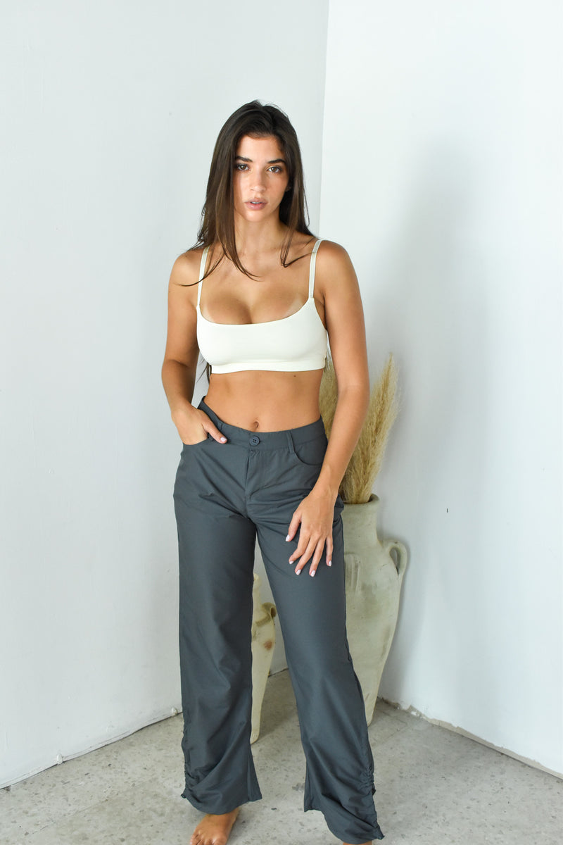 Grey Parachute Pants