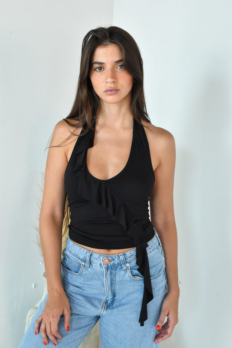 Ruffle Halter Top