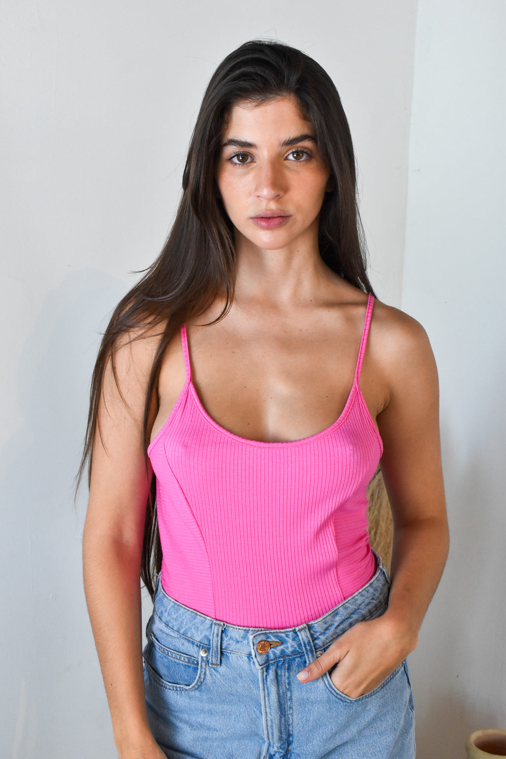 Pink Strappy Cami